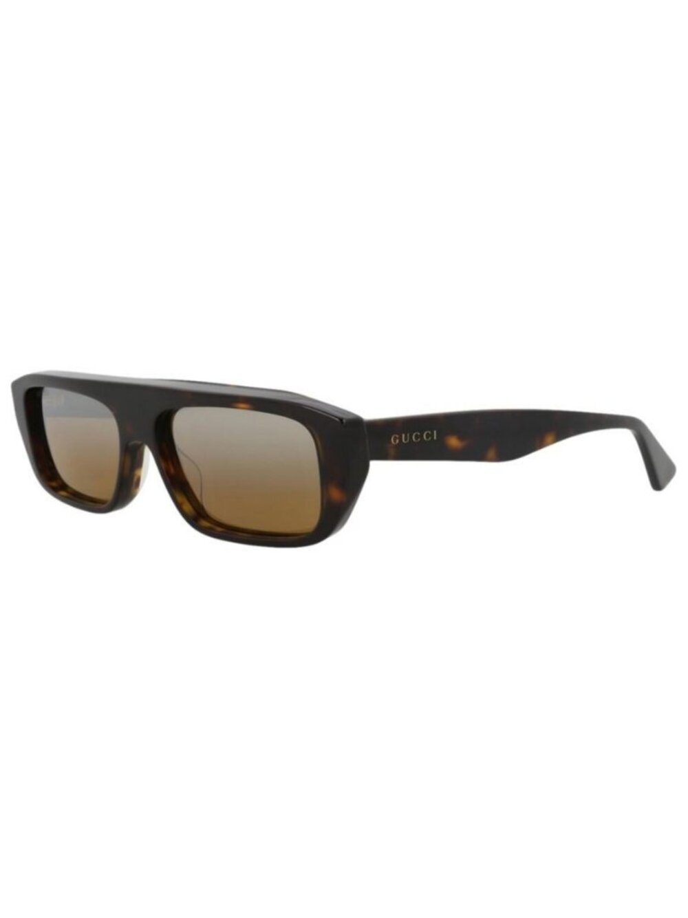 New Gucci Mens Square/Rectangle Havana Havana Silver Fashion Designer Sunglasses
